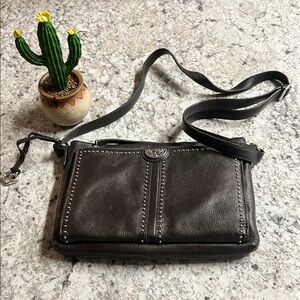 Brighton Dark Brown Leather Crossbody Bag